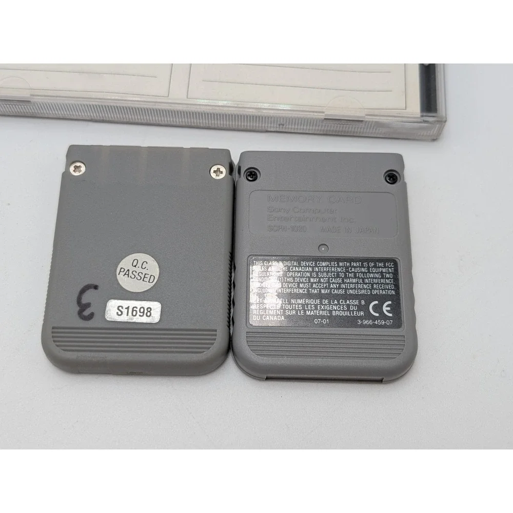 1994 Sony Playstation 1 - PS1 Official OEM Memory Card With Case Gray